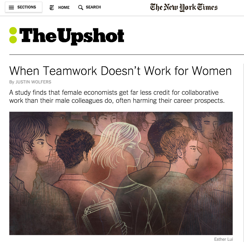 NYTimes: When Teamwork Doesn’t Work for Women