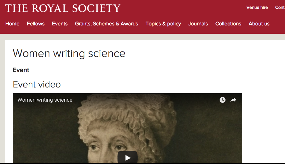 The Royal Society International Women’s Day Event – Women Writing Science