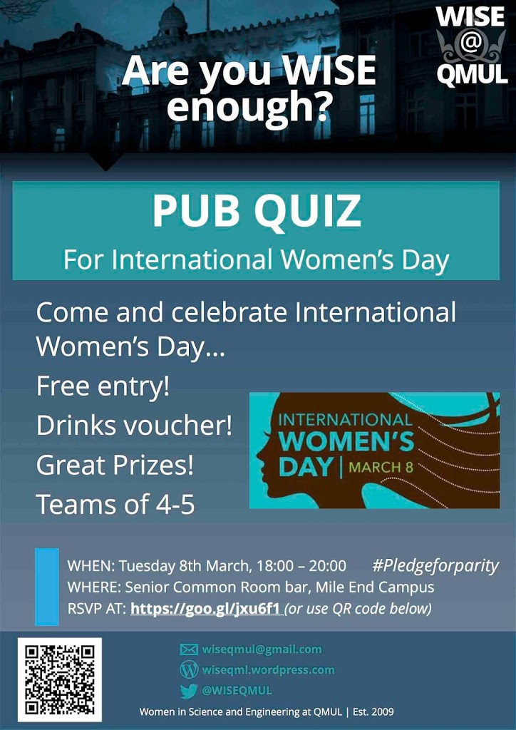 WISE@QMUL: WISE QUIZ NIGHT ON MARCH 8TH